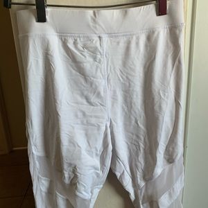🎟️3x$10🎟️ Forever 21 white workout pants w/ sheer accents